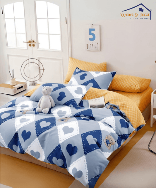 Little Heartbeats Kids Single bedsheet with 1 pillow cover