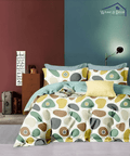 Nature's Canvas   King Size Bedsheet With 2 Pillow Cover