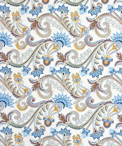 Cream Blossom Flat Double Bedsheet With 2 Pillow Cover