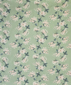 Green Floral Flat Double Bedsheet With 2 Pillow Covers