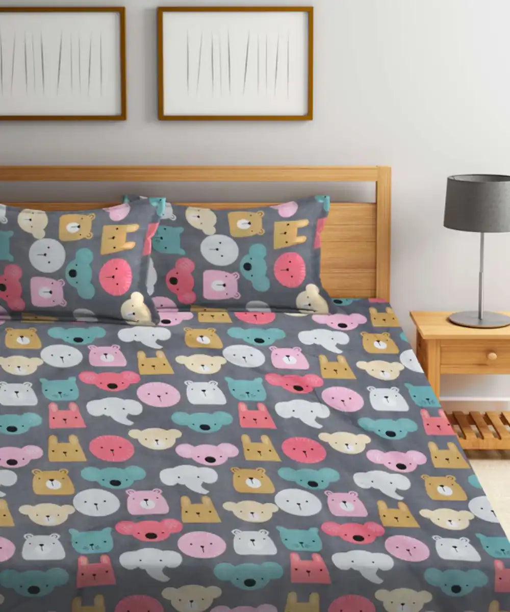 Jungle Book Super King Fitted Bedsheet With 2 Pillow Covers