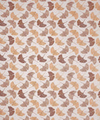 Off White Leaves Flat Double Bedsheet With 2 Pillow Cover