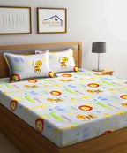 Jungle Safari Kids Bedsheet  With Pillow Cover