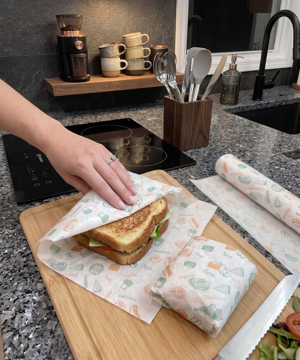 Eco-Friendly Food Wrap Paper Sheets - 50 Pcs