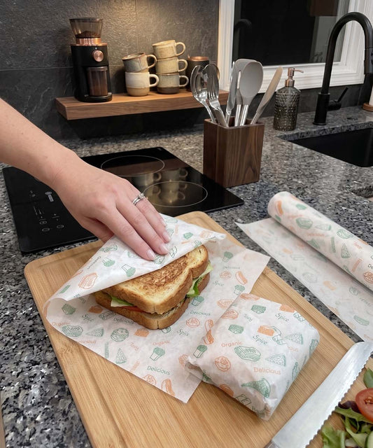 Eco-Friendly Food Wrap Paper Sheets - 50 Pcs