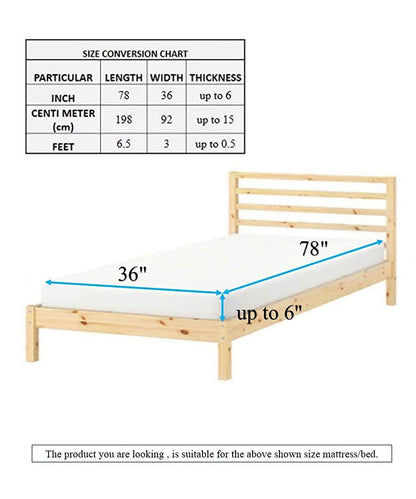  Single Fitted Bedsheet , SINGLE BED , ELASTIC FITTED , COTTON 