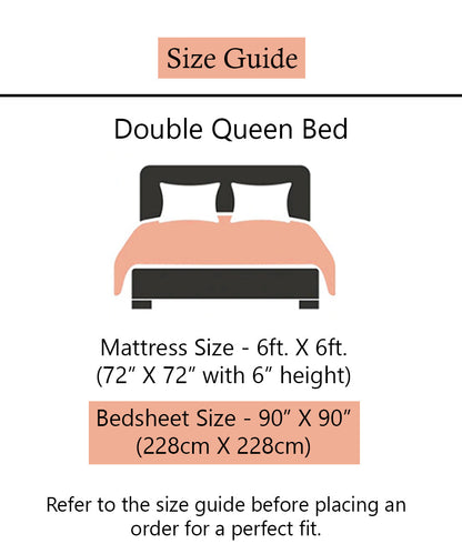 Happy Teddy  Flat Double Bedsheet With 2 Pillow Covers
