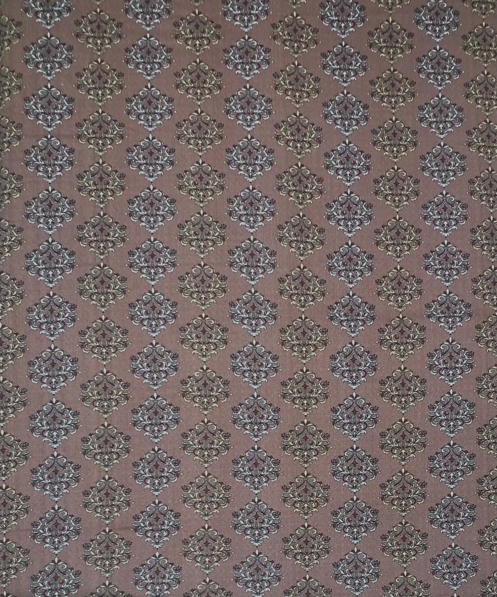 Mocha Tile Elegance – 200 GSM Pure Cotton Double Bedsheet with Pillow Covers | 90x100 inches