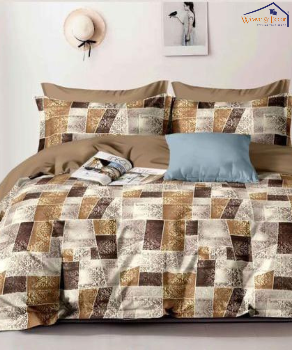 Rustic Patchwork 350GSM Double Bed Comforter