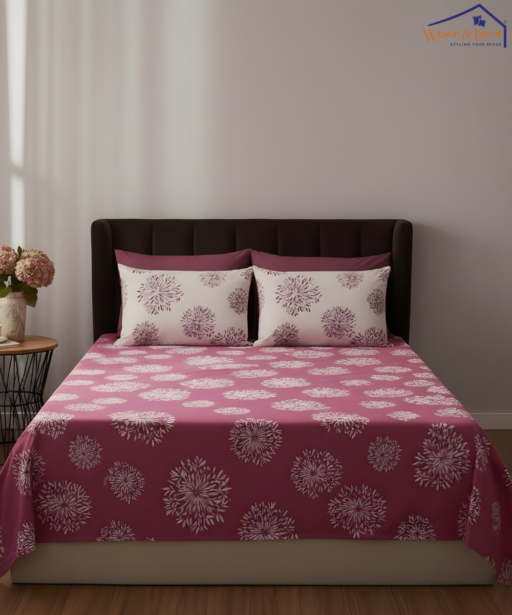  SINGLE BED SHEETS, SINGLE BEDSHEET WITH PILLOW COVER 