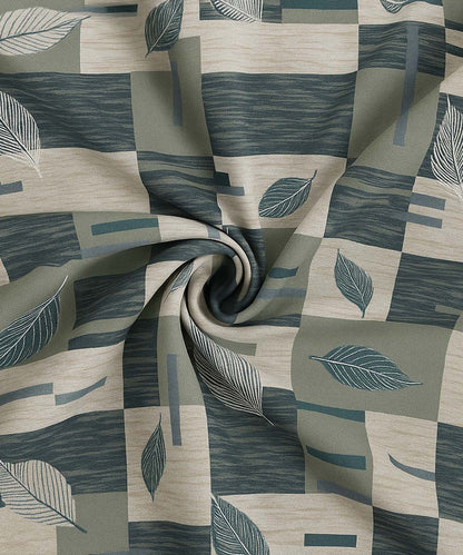 Aqua Leaf Harmony – 200 GSM Pure Cotton Double Bedsheet with Pillow Covers | 90x100 inches