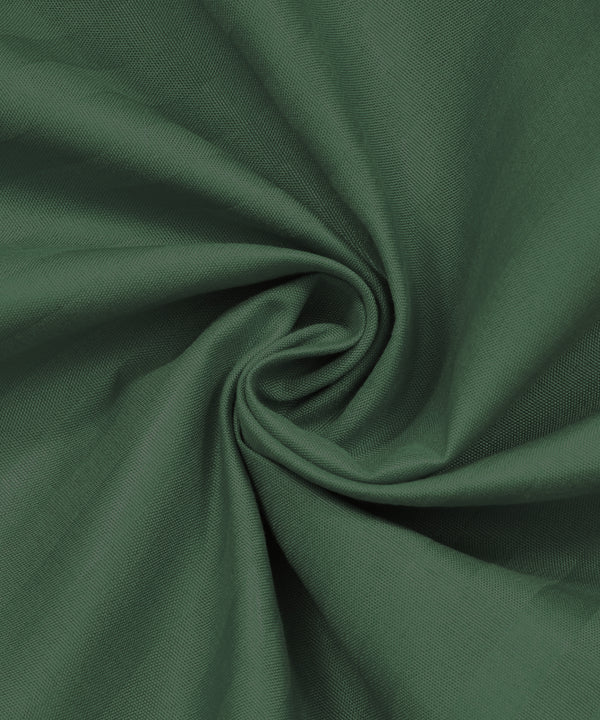 Dark Green Satin Stripe Flat Bedsheet with Pillow Cover