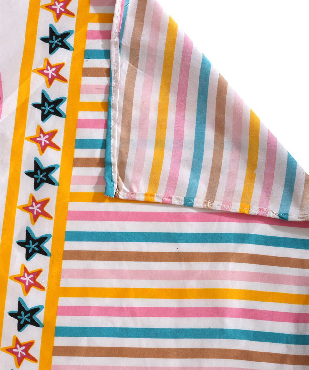 Dolphins Kids King Size Bedsheet with 2 Pillow Covers