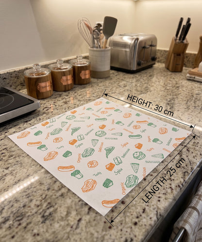 Eco-Friendly Food Wrap Paper Sheets - 50 Pcs