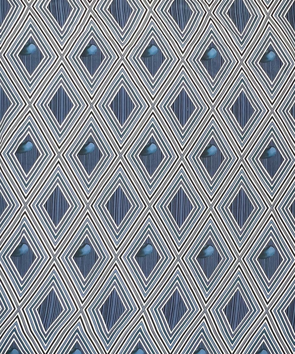 Blue Diamond Harmony – 200 GSM Pure Cotton Double Bedsheet with Pillow Covers |90x100 inches