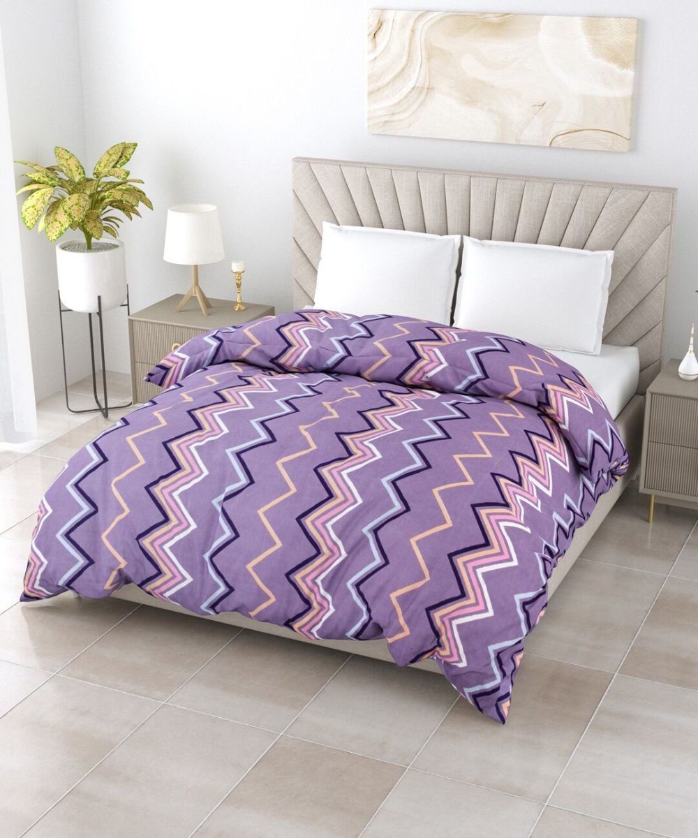 Purple Zigzag 350GSM Double Bed Comforter