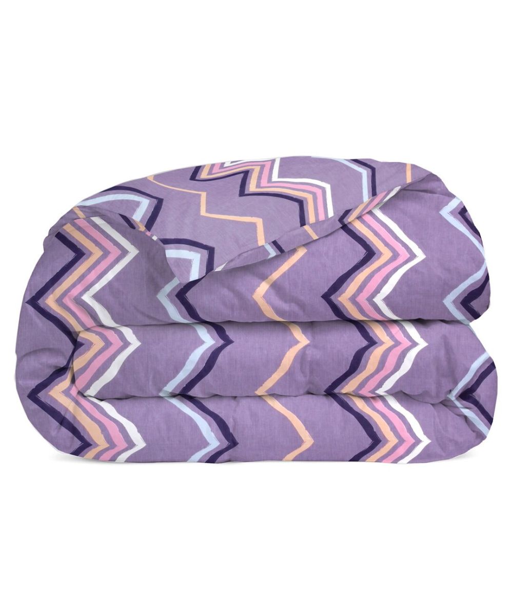 Purple Zigzag 350GSM Double Bed Comforter