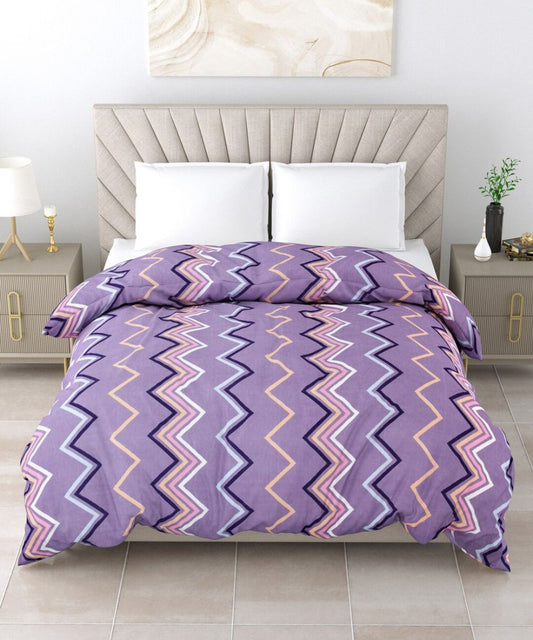 Purple Zigzag 350GSM Double Bed Comforter