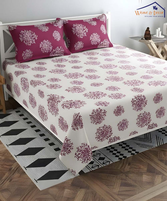 Soft Bloom Fitted Bedsheet With Coordinate Pillow Cover