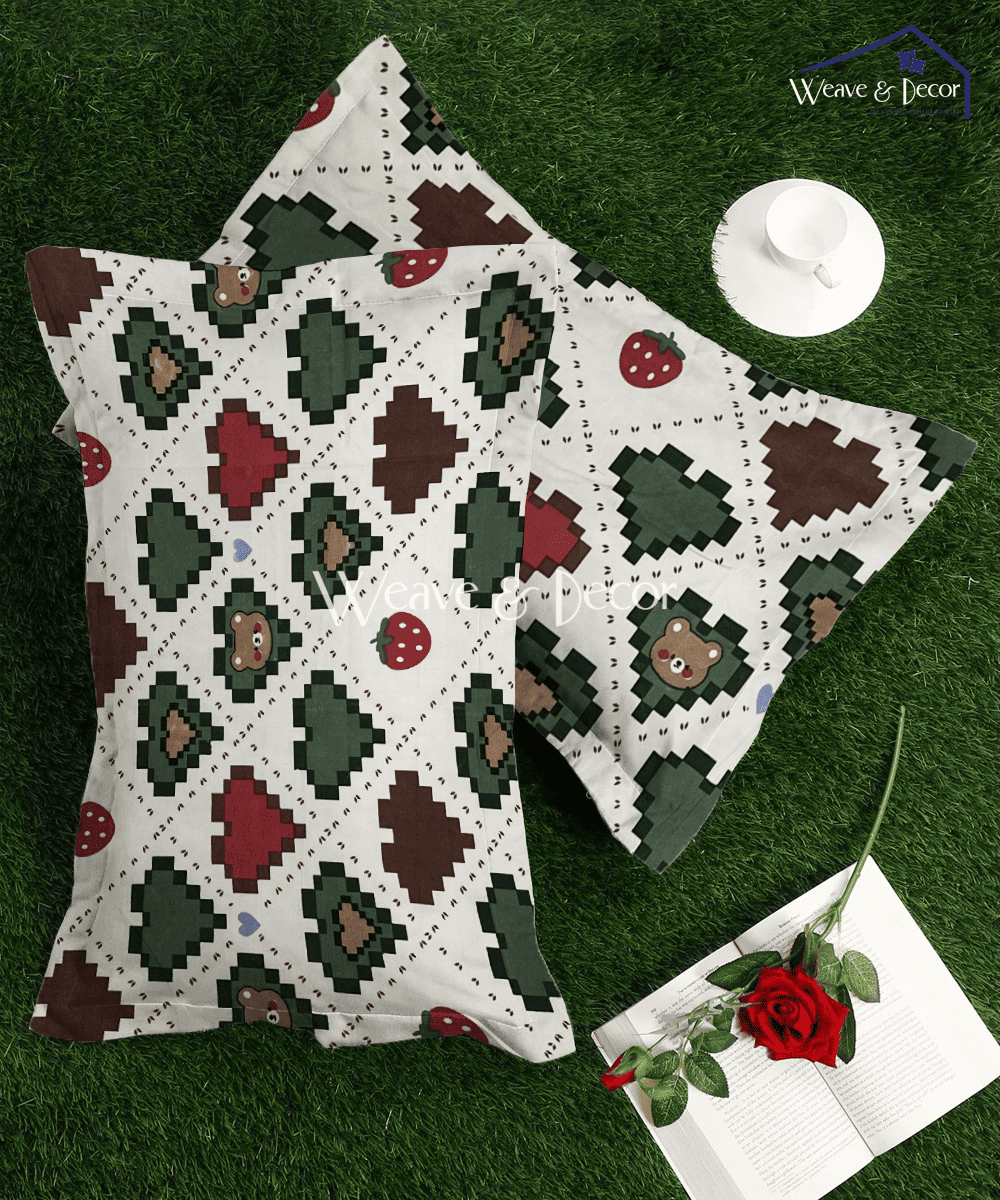 Retro Heartland Kids Pillow Cover Set of 2