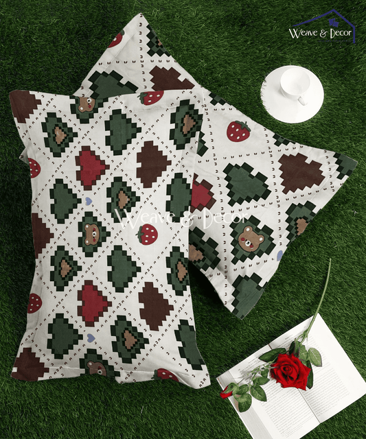 Retro Heartland Kids Pillow Cover Set of 2