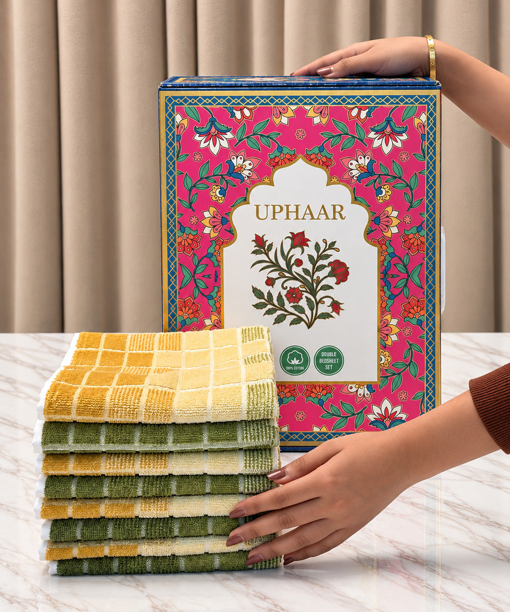 Weave & Decor Premium Hand Towel Gift Box – Set of 6