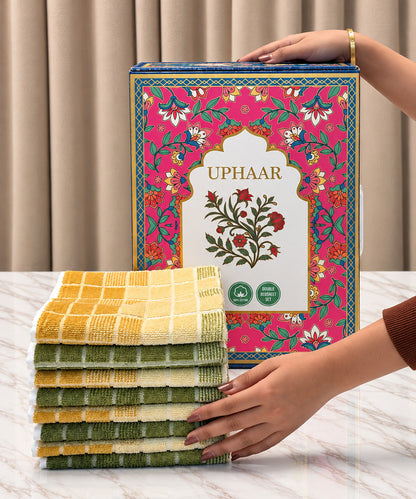 Weave & Decor Premium Hand Towel Gift Box – Set of 6