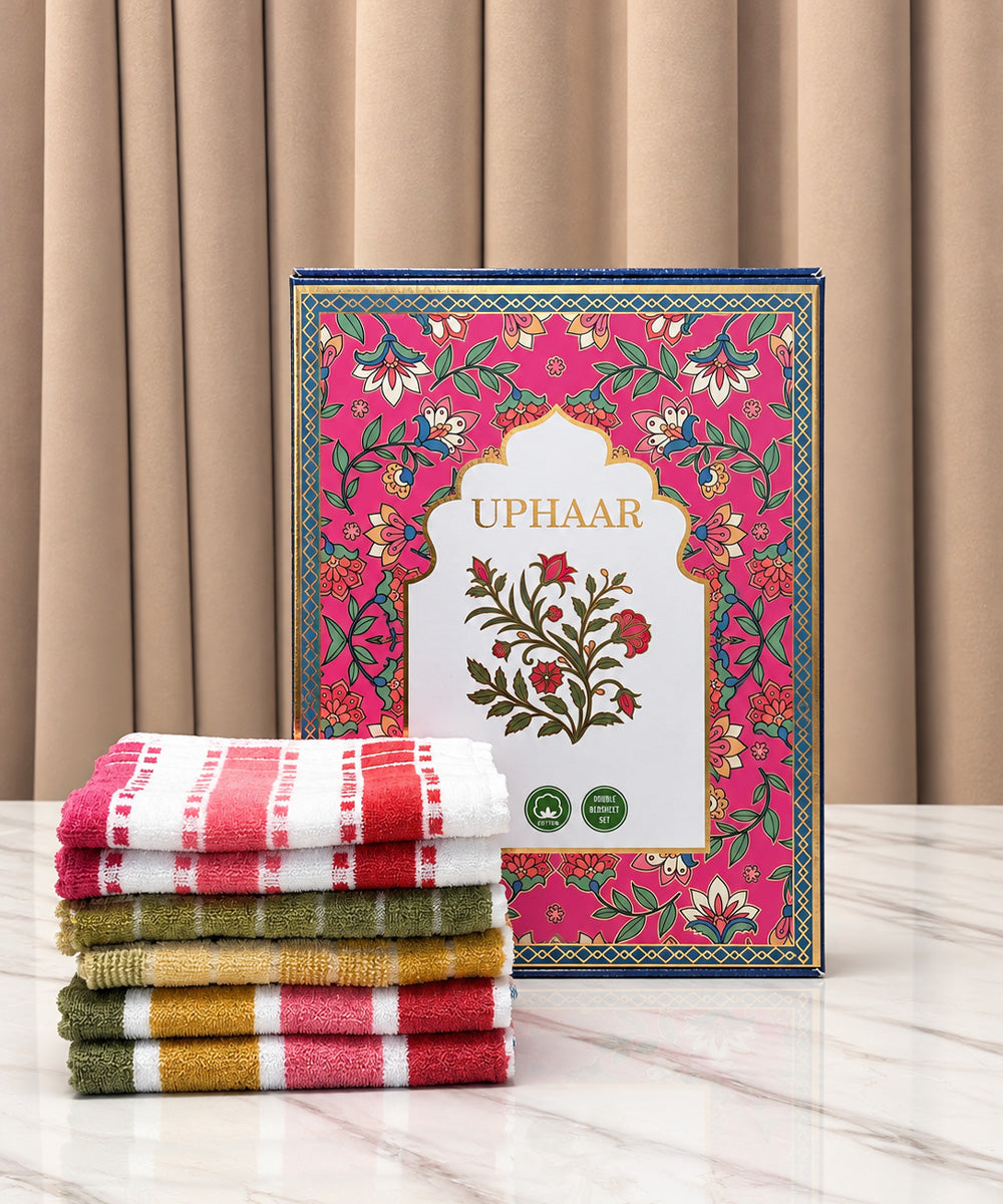 Weave & Decor Premium Hand Towel Gift Box – Set of 6