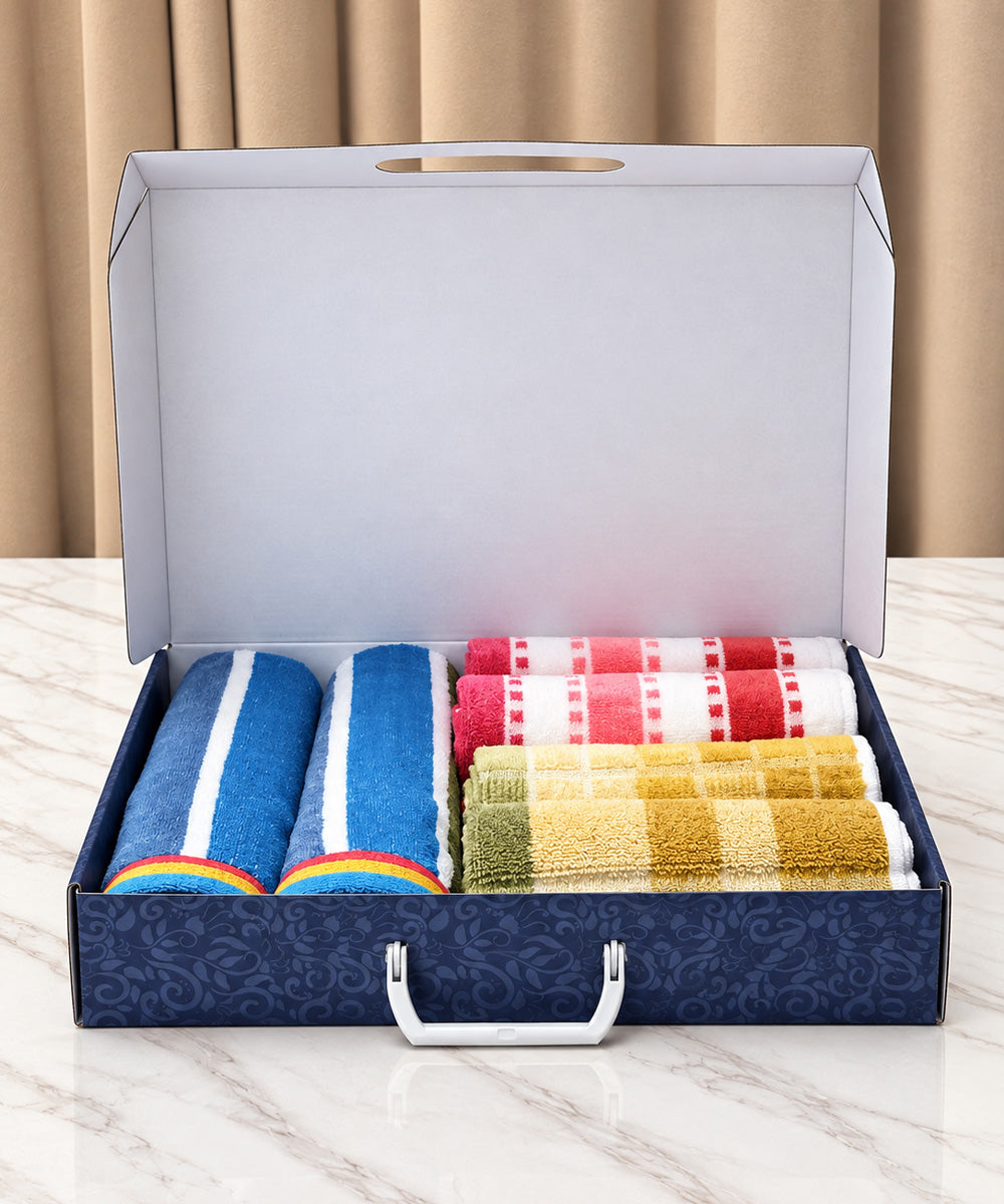 Weave & Decor Premium Hand Towel Gift Box – Set of 6