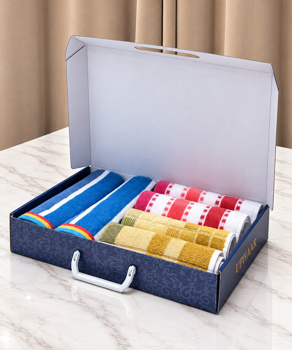 Weave & Decor Premium Hand Towel Gift Box – Set of 6