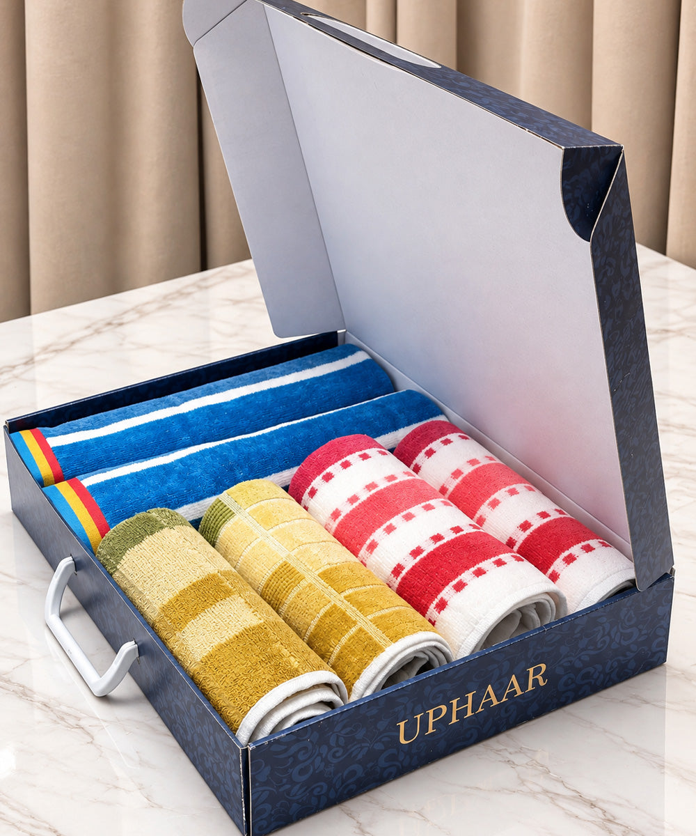 Weave & Decor Premium Hand Towel Gift Box – Set of 6