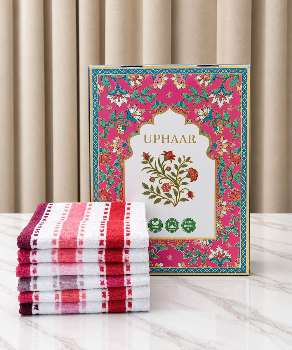 Weave & Decor Premium Hand Towel Gift Box – Set of 6