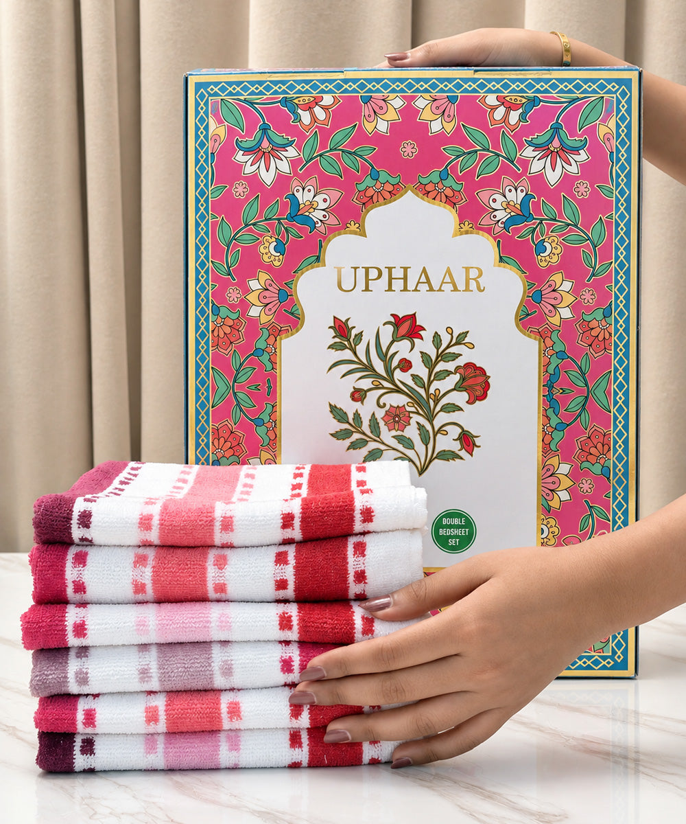 Weave & Decor Premium Hand Towel Gift Box – Set of 6