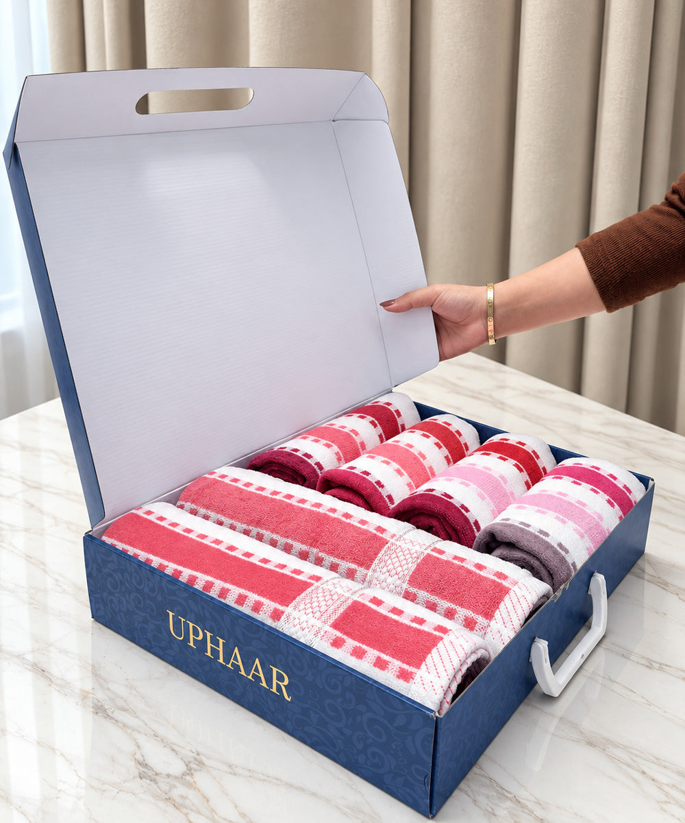 Weave & Decor Premium Hand Towel Gift Box – Set of 6