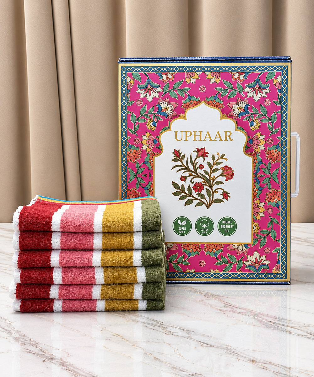 Weave & Decor Premium Hand Towel Gift Box – Set of 6