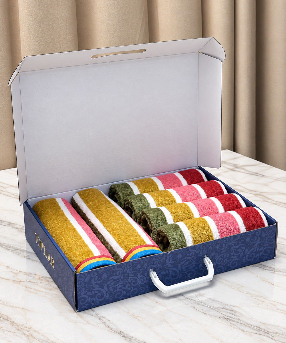 Weave & Decor Premium Hand Towel Gift Box – Set of 6