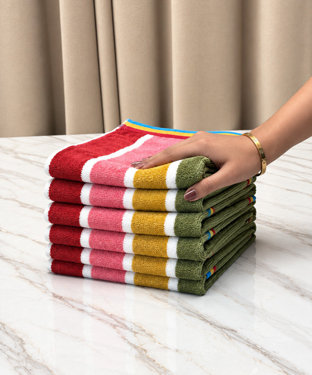 Weave & Decor Premium Hand Towel Gift Box – Set of 6
