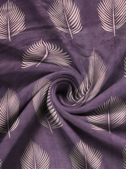 Twilight Leaves Fitted Bedsheet With Coordinate Pillow Cover