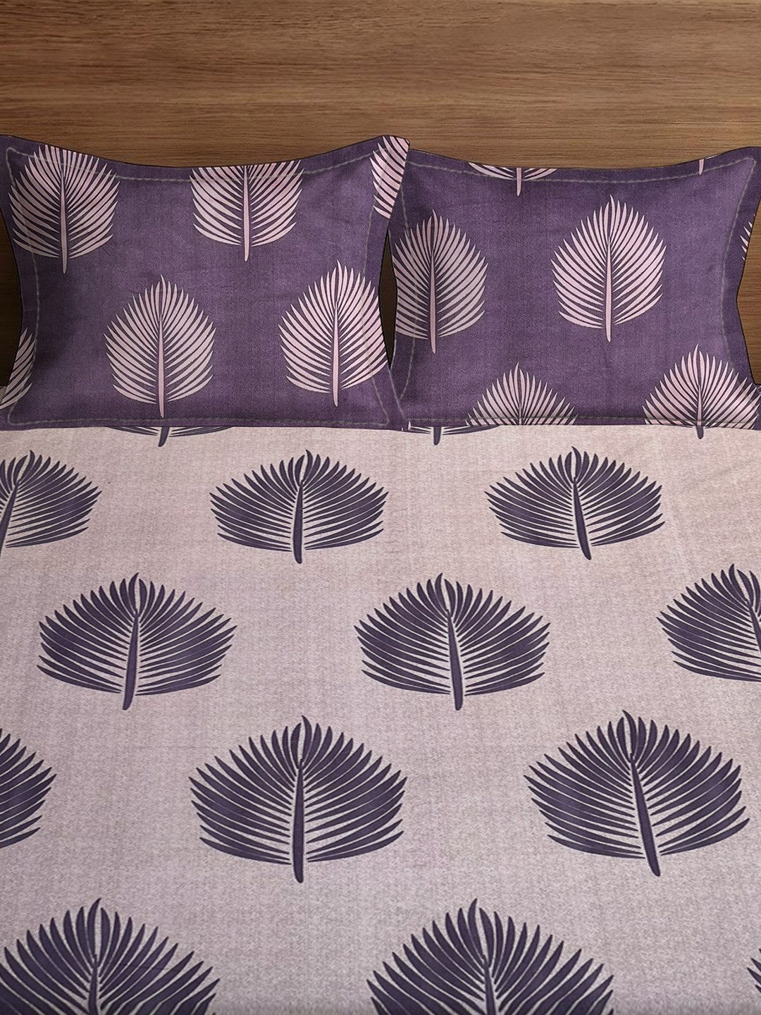 Earthy Elegance Queen Fitted Bedsheet With 2 Coordinate Pillow Covers