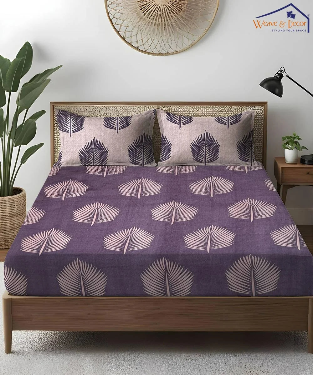 Twilight Leaves Bedsheet With Pillow Covers