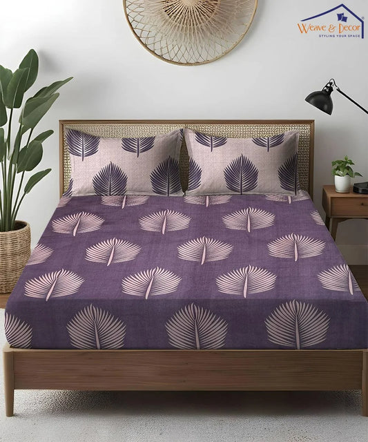 Twilight Leaves Bedsheet With Pillow Covers