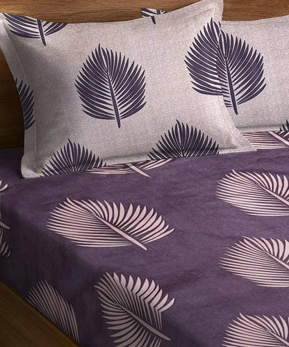 Twilight Leaves Bedsheet With Pillow Covers