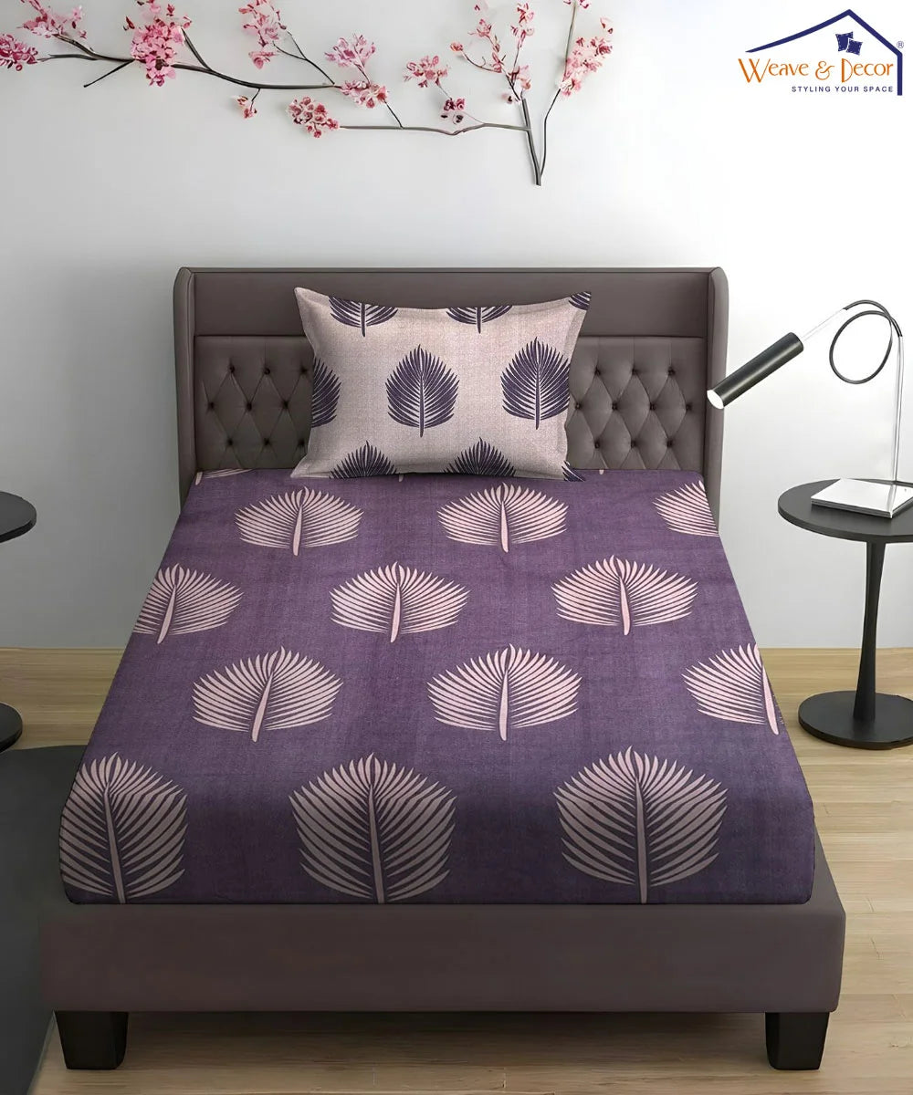 Twilight Leaves Bedsheet With Pillow Covers