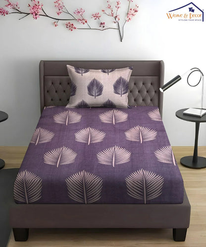 Twilight Leaves Bedsheet With Pillow Covers