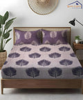 Earthy Elegance King Size Bedsheet With 2 Pillow Cover
