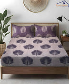 Earthy Elegance King Size Bedsheet With 2 Pillow Cover