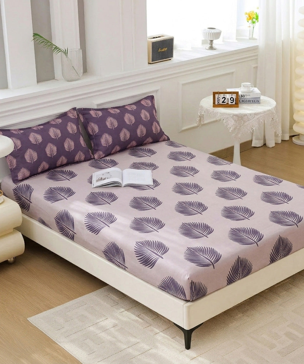 Earthy Elegance Flat Double Bedsheet With 2 Coordinate Pillow Covers