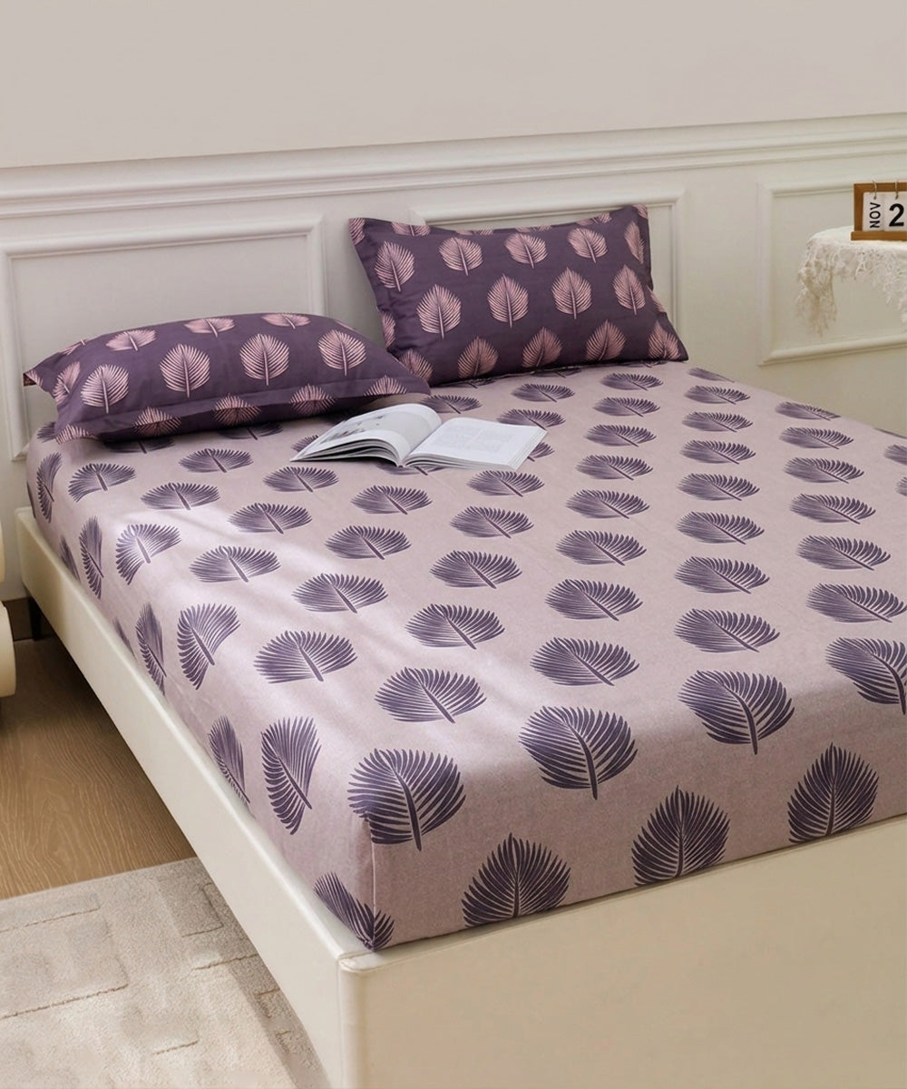 Earthy Elegance Flat Double Bedsheet With 2 Coordinate Pillow Covers