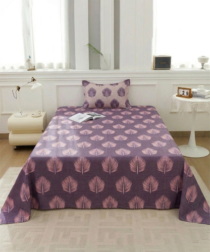 Twilight Leaves Single Bedsheet With 1 Coordinate Pillow Cover
