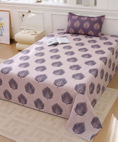 Earthy Elegance Single Bedsheet With 1 Coordinate Pillow Cover